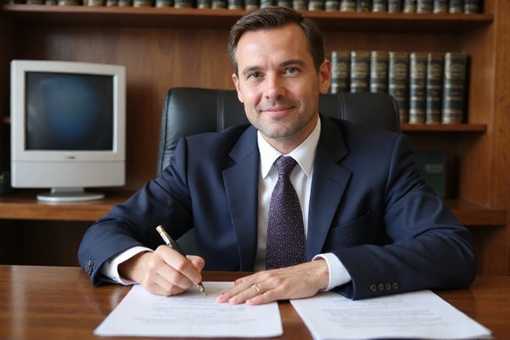 Professional notary at work