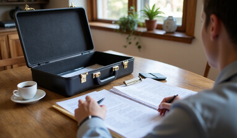 Mobile notary at work