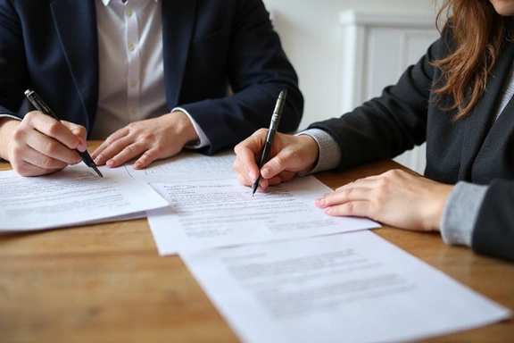 Loan signing specialist at work