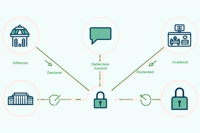 Illustration showing data being used for various purposes